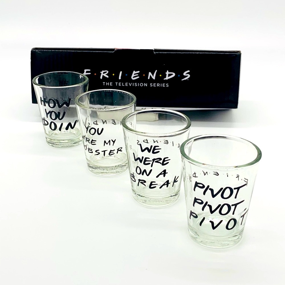 Friends TV Series Glasswear set of 4 shot glasses